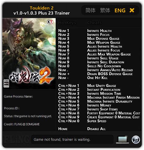 Toukiden 2 v1.03 (+23 Trainer) [FLiNG] .